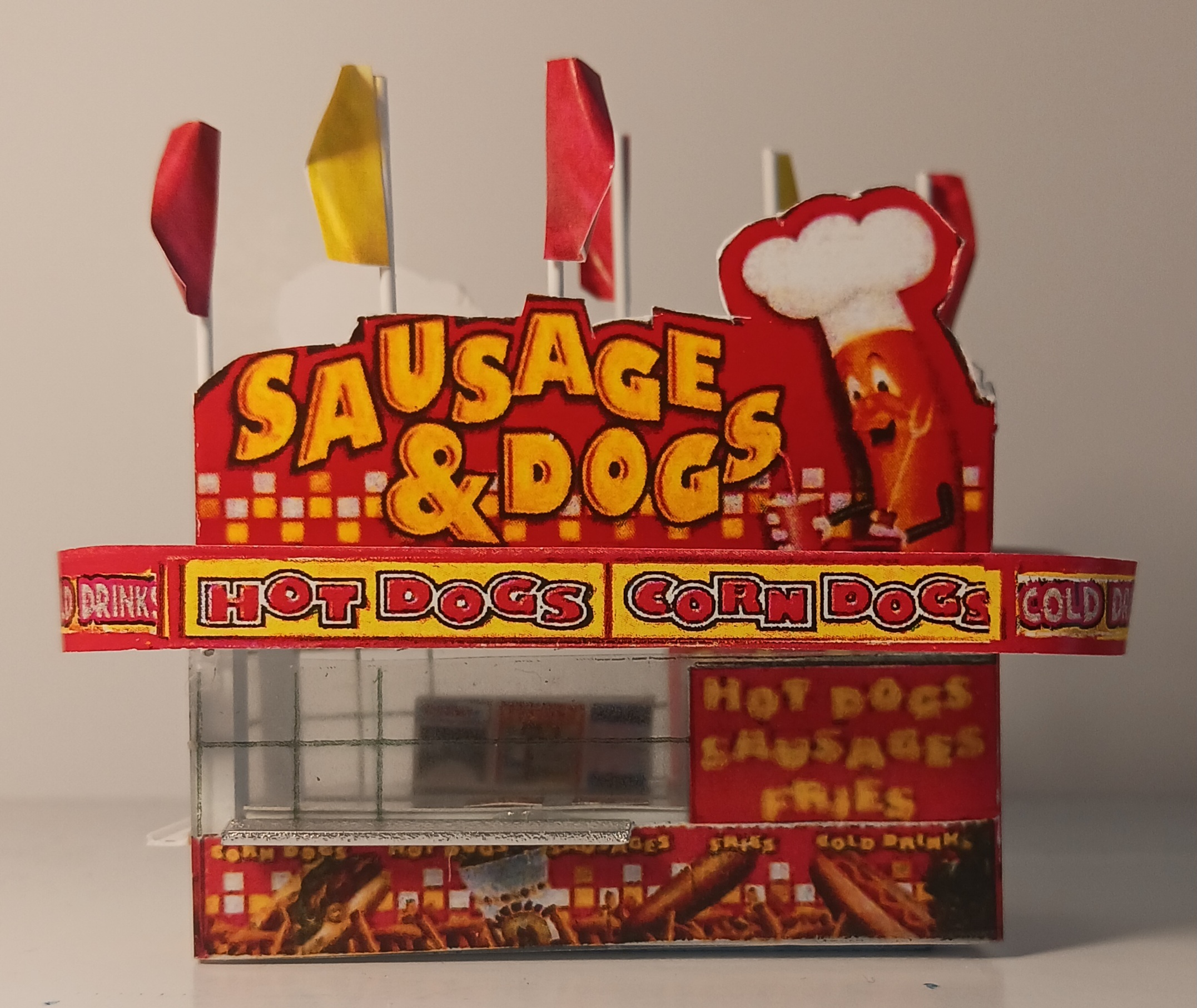 Ho Scale Sausage & Dogs Concession Trailer
