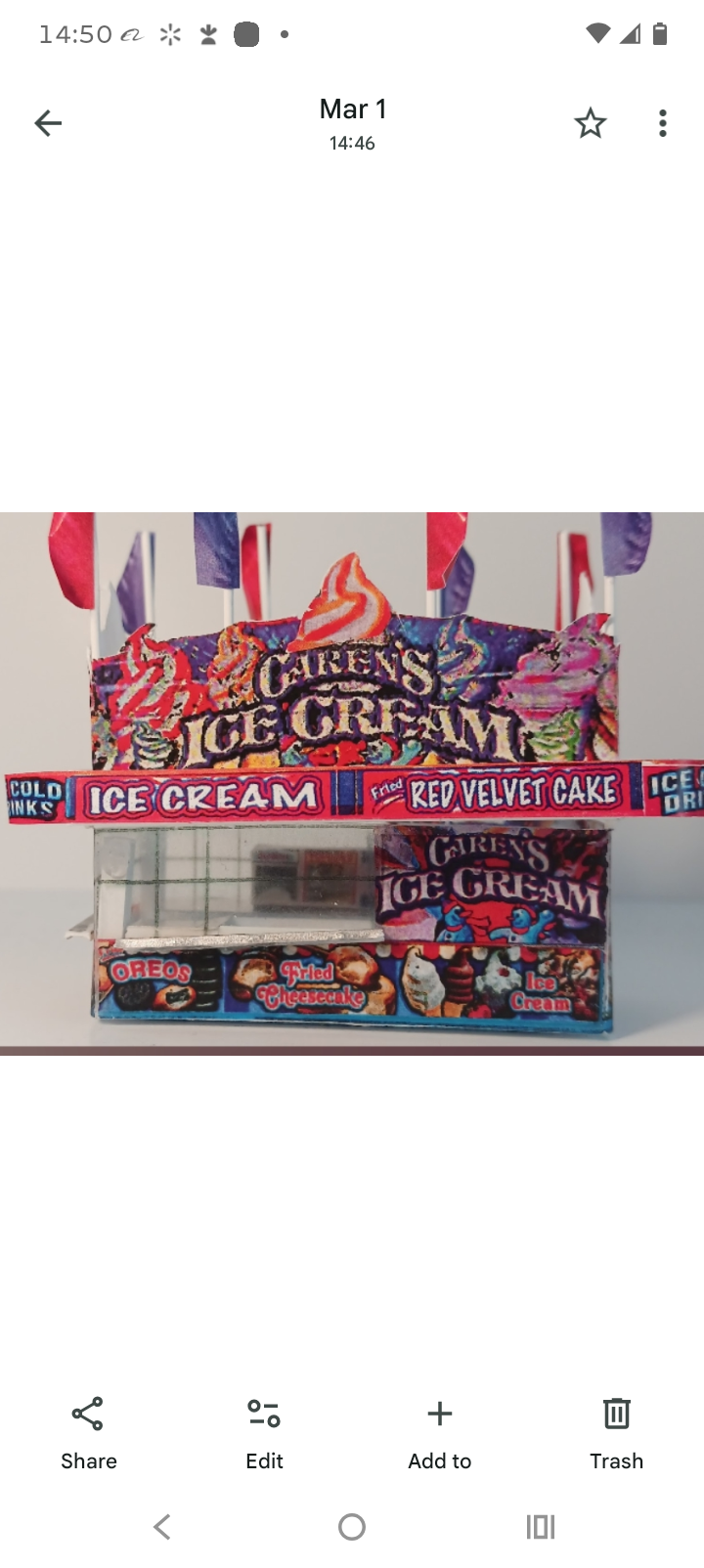 Ho Scale Caren's Ice Cream Concession Trailer