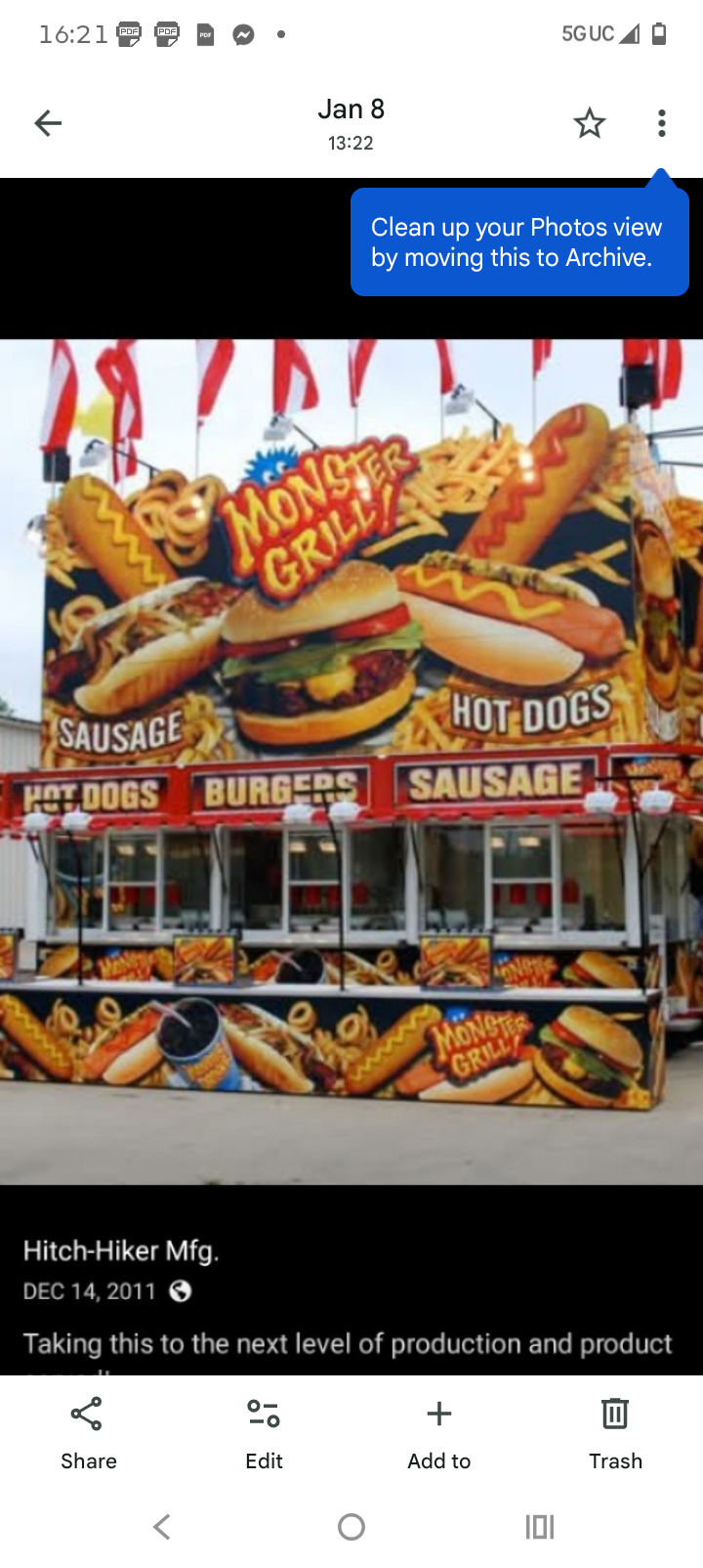 Ho Scale Monster Grill Concession Trailer